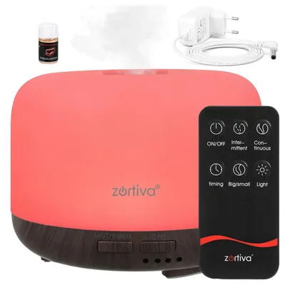 Produktbild von Zortiva 28220 Aroma-Diffusor und Luftbefeuchter, 300 ml, mit LED-Beleuchtung, Fernbedienung