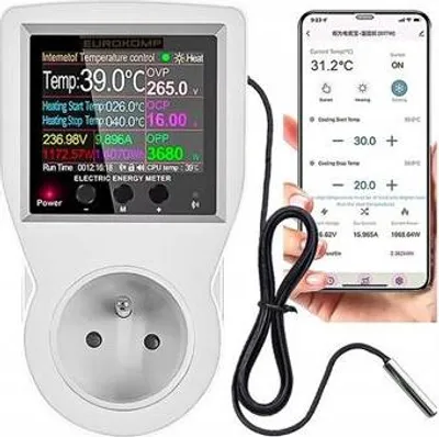 Image de Thermostat EUROKOMP E6258 WiFi Tuya à prise avec capteur