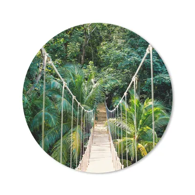 Produktbild von MuchoWow® Mauspad Mousepad Dschungel - Palme - Brücke - Natur - Pflanzen 20x20 cm - Mousepads - Maus Mat - Pad - Mausunterlage - Schreibtischmatte