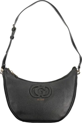 Produktbild von Elegante Schwarze Handtasche mit Verstellbarem Riemen und Schutzfüßchen