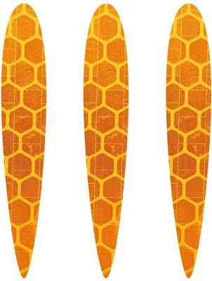 Produktbild von Reflektierende Aufkleber für Motorrad Arrows Orange 3 Stück