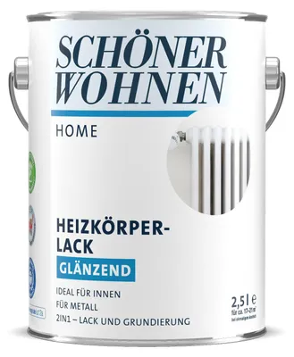 Produktbild von Schöner Wohnen Home Heizkörperlack glänzend 2,5 Liter weiß - NEU