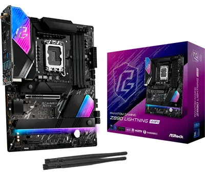 Produktbild von Asrock Z890 Lightning WiFi, Intel, LGA 1851 (Socket V1), Intel Core Ultra (Series 2), DDR5-SDRAM, 256 GB, DIMM