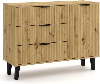 Produktbild von Kommode Scandi 1D3S Slim Eiche Artisan
