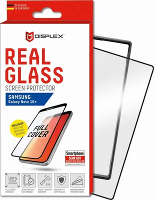 Produktbild von Displex Samsung Galaxy Note10+ Full Cover Schutzglas, Samsung, Galaxy Note10+, Schlagfest, Kratzresistent, Staubresistent, Transparent, 1 Stück(e)