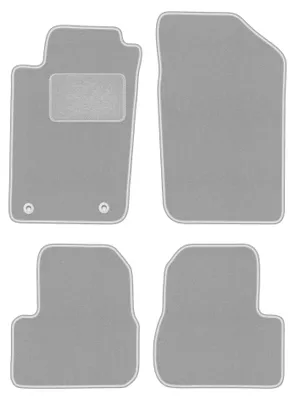 Image de Tapis de sol en moquette pour Peugeot 206 1998-2010 (à hayon/SW/break) – jeu de 4 pièces, gris, sur mesure – Wielganizator OSLO