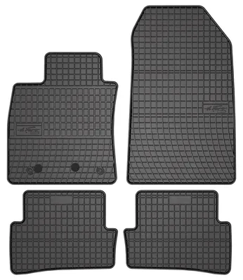 Image de Tapis de sol en caoutchouc pour Renault Clio IV 2013-2020 (Grandtour/break/hayon) – 4 pièces, noirs, sur mesure