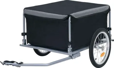 Image de Remorque de vélo noir et gris 65 kg