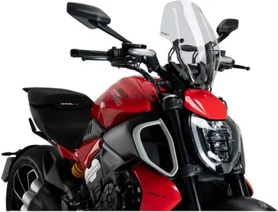 Produktbild von Windschild Puig New Generation Verstellbar 375 x 270 mm mit ABE für Ducati Diavel V4 Bj. 2024 - 2026