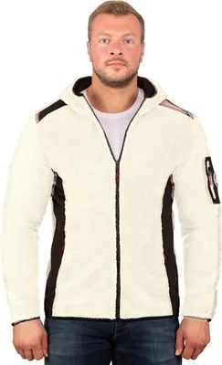 Produktbild von Geographical Norway Regular Fit Fleecesjacke Stickereien   Tufour Off White XL