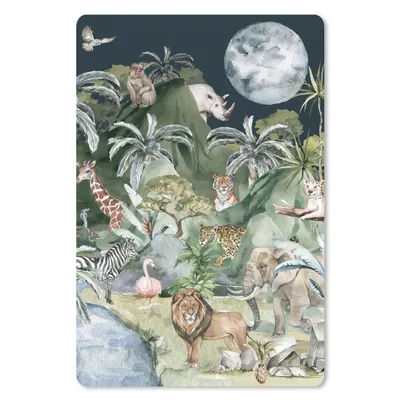 Produktbild von MuchoWow® Mauspad Mousepad Kinder - Dschungel - Natur - Tiere - Pflanzen 40x60 cm - Mousepads - Maus Mat - Pad - Mausunterlage - Schreibtisch Accesoire