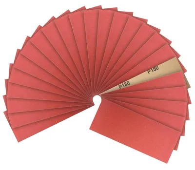 Productafbeelding van Schuurpapier set, 24 stuks, korrelgrootte 180, afmetingen 23 x 9 cm, geschikt voor metaal, hout, verf, muren en glas