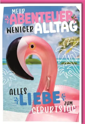 Produktbild von Geburtstag - Glückwunschkarte im Format 11,5 x 17 cm mit Umschlag