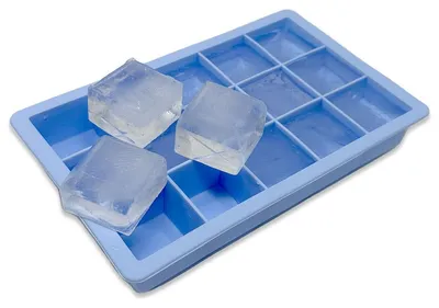 Produktbild von Set mit 4 Silikon-Eiswürfelformen für große Eiswürfel