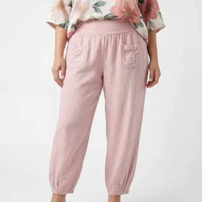 Produktbild von Leinenhose OriginalYou luftige Sommerhose Gummizug 38 - 54 für Damen Schlupfhose