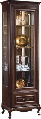 Produktbild von Casa Padrino Luxus Barock Vitrine Dunkelbraun 66,2 x H. 206,6 cm - Barock Möbel