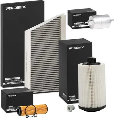 Produktbild von RIDEX Filterset Inspektionspaket Filtersatz passend für MERCEDES-BENZ C-Klasse Limousine (W203) C-Klasse T-modell (S203) CLK (C209) CLK Cabriolet