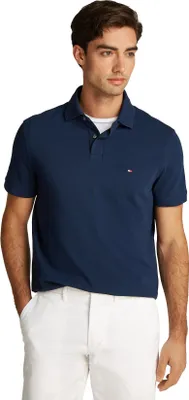 Obrázok produktu pre Tommy Hilfiger polokošeľa s krátkym rukávom tmavomodrá jednofarebná regular fit