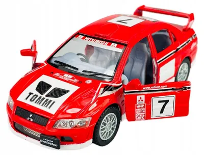 Produktbild von Kinsmart Mitsubishi Lancer Evolution VII WRC Metallmodell rot