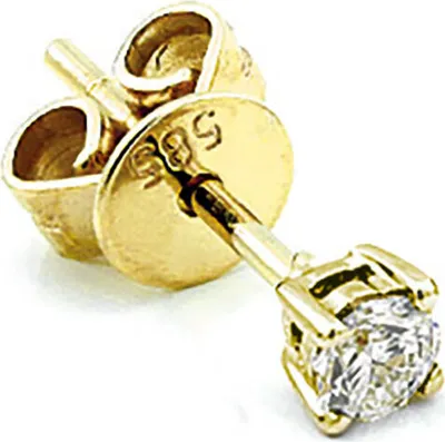 Produktbild von Paar 585er Gelbgold Diamanten Ohrstecker 4er Krappe Solitaire Ohrringe Brilliant - 0,20 ct.