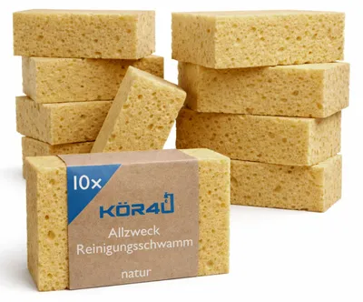 Produktbild von kör4u Allzweck-Reinigungsschwamm natur 160x100x50mm 10er Set