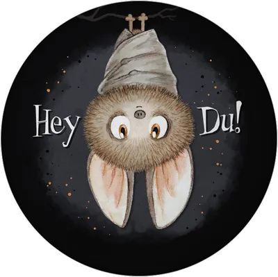 Produktbild von Hey Du! Fledermaus Magnet rund