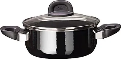 Productafbeelding van Kleine Kookpan 20 cm met Glazen Deksel - Inductie Casserole 2.4 L