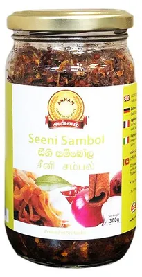 Zdjęcie produktu dla Sambol cebulowy Annam Seeni Sambol 350g - słodko-pikantny lankijski