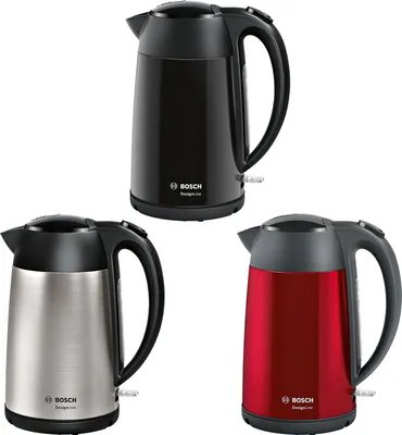 Produktbild von Bosch TWK3P424 DesignLine Rot-Schwarz Elektro-Klein, Wasserkocher, 1,7 L, 2400 W