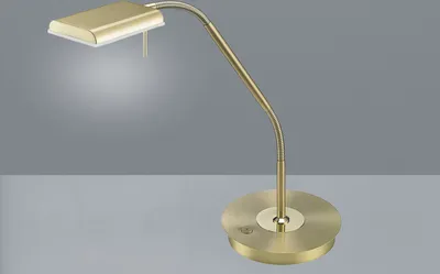 Produktbild von LED Schreibtischleuchte BERGAMO Silber flexibel Sensordimmer - Höhe 50cm