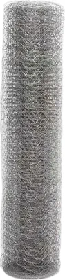 Produktbild von Drahtzaun 10m/25m Sechseckgeflecht verzinkt Kaninchendraht Silber Maschenweite 27mm Volierendraht Drahtgeflecht - 25m x 100cm (LxH)
