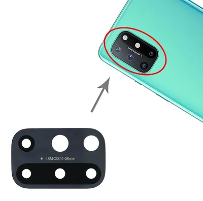 Produktbild von Für OnePlus 8T Kamera Glas Abdeckung Linse Schwarz Ersatzteil Reparatur