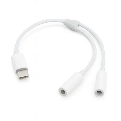 Produktbild von P05 USB Type-C auf 2x 3,5mm Klinken Buchse Audio Adapter Kopfhörer Aux Splitter