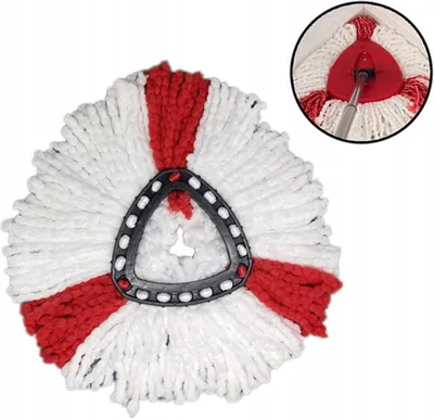 Obrázek produktu pro Rosfix Náhradní Hlavice Mopu 38 cm – Mikrovlákno, Omyvatelná, Otočná | Náhradní Díl pro Mop Vileda Easy Wring & Clean Turbo