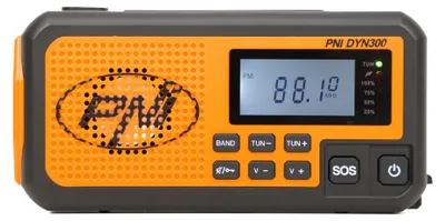 Productafbeelding van Draagbare radio PNI DYN300, met dynamo, zonnelaadfunctie, zaklamp en powerbank (400 mAh)