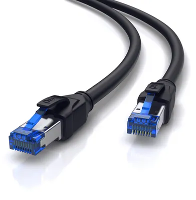 Immagine prodotto di Cavo patch Primewire CAT 8 con guaina in cotone - Cavo LAN Gigabit Ethernet - 40 Gbit/s - schermatura S/FTP PIMF - cavo di rete - 25 m