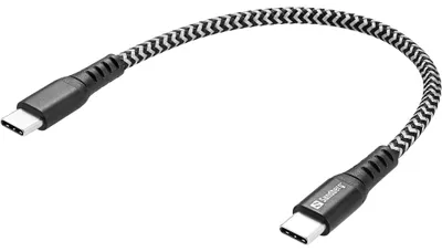 Produktbild von Sandberg 441-66 USB Kabel USB 2.0 0,2 m USB C 100 W Schwarz, Weiß