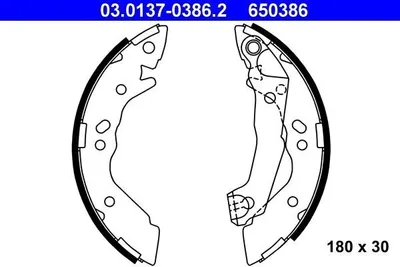 Produktbild von Ate Bremsbackensatz Hinterachse 03.0137-0386.2