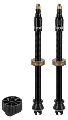 Image de Kit Valve Tubeless Vélo 80mm - Gonflage Rapide Compatible Pompe - Topeak