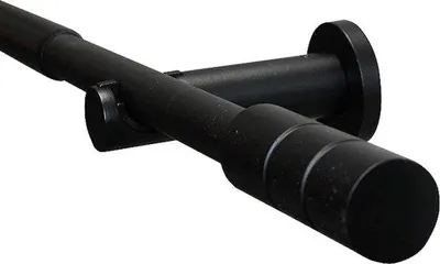 Productafbeelding van Famanu gordijnstang, extra lang - 120-210 cm, mat zwart
