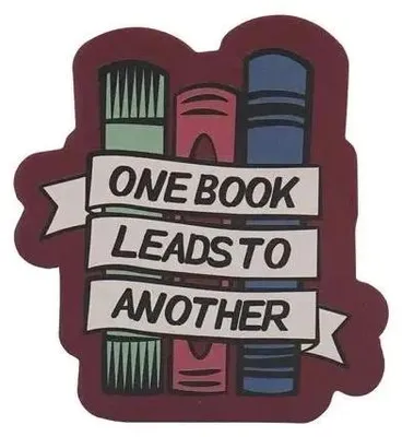 Immagine prodotto di Vinyl Sticker -one Book Leads To Another – Lingua: Inglese