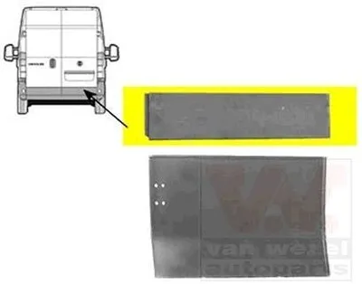 Zdjęcie produktu dla Panel tylnej klapy VAN WEZEL 1747150 prawy do FIAT DUCATO furgonetka (244)
