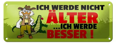 Produktbild von Blechschild Spruch 27x10cm Ich werde nicht älter ich werde besser Dekoration