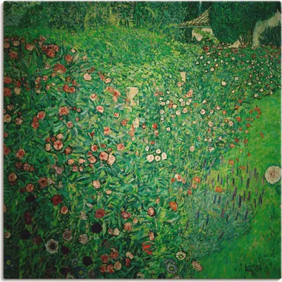 Produktbild von ARTland Leinwandbild Italienische Gartenlandschaft Größe: 70x70 cm