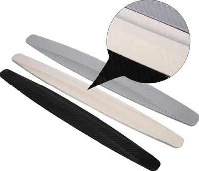 Produktbild von 2pcs Kohlefaserstil vorderen hinteren Stoßstange Protektor Eckschutz Kratzer weiß
