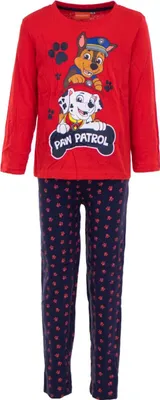 Zdjęcie produktu dla Piżama Paw Patrol z wygodnej bawełnianej bielizny nocnej dla dzieci czerwona 92