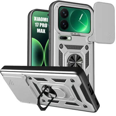 Image de Coque pour Xiaomi 17 Pro Max, Antichoc Renforcé avec Protection Caméra Anti-Rayures - Argenté