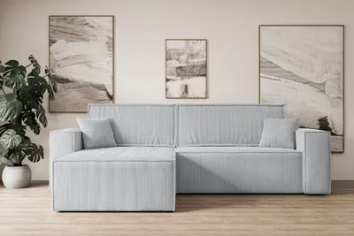 Produktbild von ALTDECOR Ecksofa mit Schlaffunktion und Bettkasten Corner Sofa Eckcouch Couch L-Form universal, links/rechts angeordnet Schlafcouch Ausziehbar Wohnlandschaft Schlafsofa CELTIC-XL - 277x143x83cm Grau