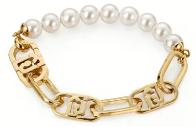 Image de Bracelet plaqué or avec perles synthétiques Mode LJ2234