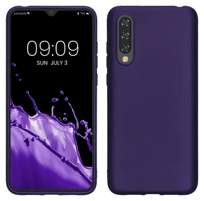Produktbild von kwmobile Handyhülle für Xiaomi Mi 9 Lite Hülle - Silikon Case metallisch schimmernd - Schutzhülle Cover - Metallic Blauviolett